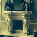 View Ruffled Feathers GFRC Fireplace Surround & Over Mantel